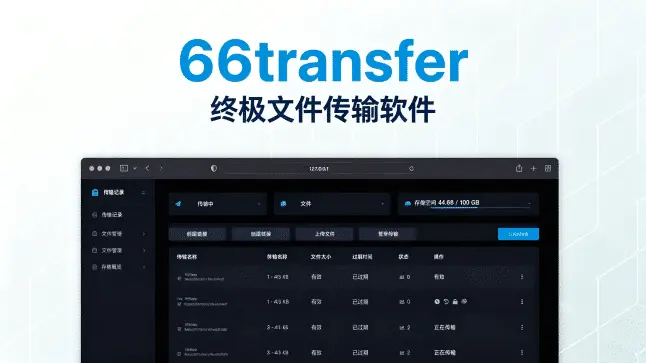 66transfer v37.0.0 – 简易文件传输工具，加密安全的私有文件分享系统