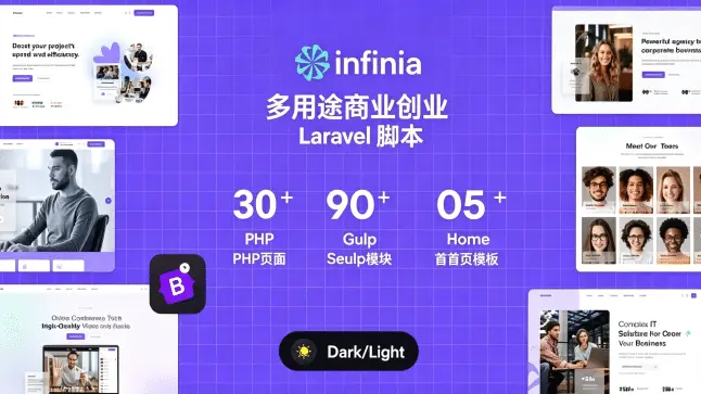 Infinia v1.1.10 企业建站源码｜多功能咨询创业公司 CMS 系统