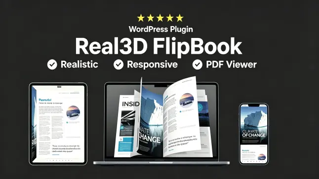 Real3D FlipBook v5.4 – WordPress 翻书插件，3D 仿真翻页效果